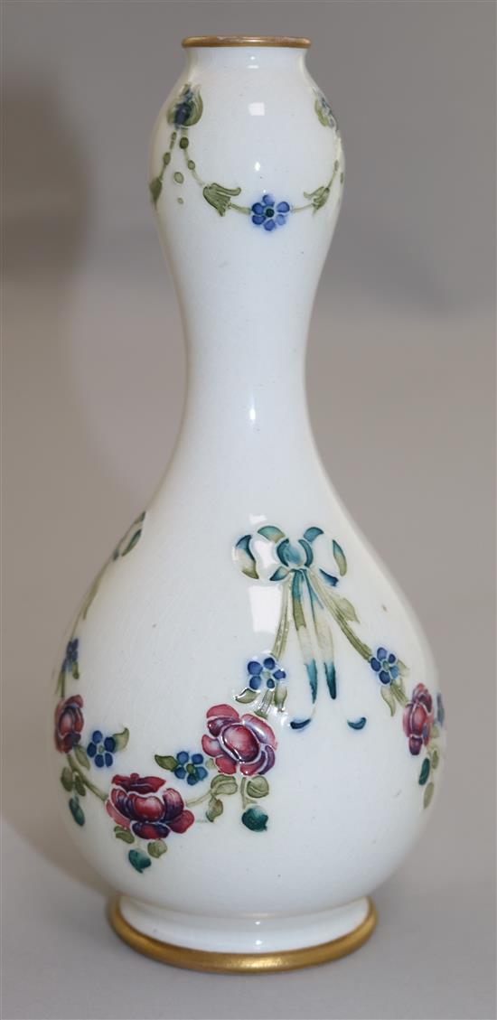 A William Moorcroft for James Macintyre & Co. An 18th century pattern double gourd vase, 17cm